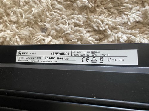 Nelf Einbau Mikrowelle Backofen C57 W40N348/39 nur Teile - Bild 2 von 6