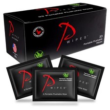 Flushable Wipes  Individually Wrapped  Adult Wet Wipes  Unscented with Vitami
