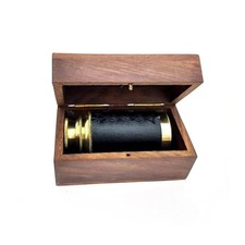 Handheld Brass Telescope with Wooden Box - Pirate Navigation