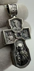 Vintage Orthodox Cross 925 Silver Large Pendant Jesus Saints 16.82g