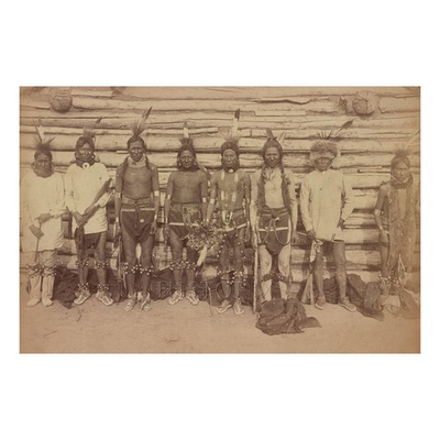 #ad #ad 1880 Sioux War Party Dakota Ceremonial Dancers Photo Native American Historical $97.99