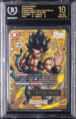 2026 DBS PROMOS #FB09007 GOGETA: BR ALT ART SERIAL SR BGS 10 BLACK LABEL