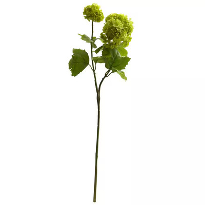 Indoor 18 In. Snowball Hydrangea Artificial Flower (Set of 6)