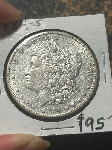 1884 S  MORGAN DOLLAR AU Spready Key DATE RARE