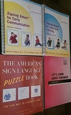 Lot of 4 SIGN LANGUAGE / ACTIVITY/ Instruction  Books