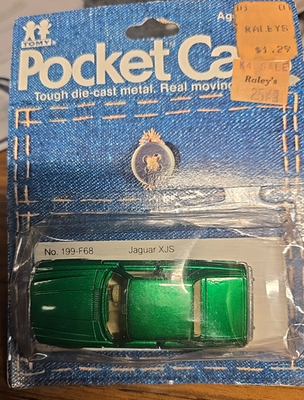 Vintage Tomy Tomica Pocket Cars F68 Green Jaguar XJS On Sealed