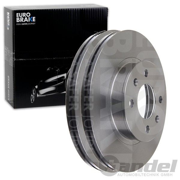2X Eurobrake Bremsscheiben 256Mm BelÜFtet Vorne Passend FÜR Hyundai Getz |-image