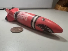 Vintage Swimways Toypedo 5" - Underwater Missile Rocket Pool Toy - Red Shark