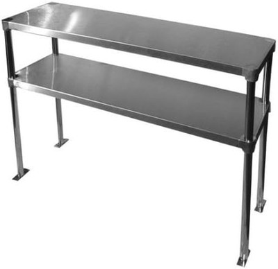 Nsf-Certified Stainless Steel Double Overshelf   18  X 72  Top-Mount Add-On Shel