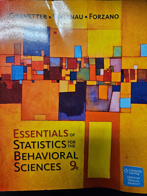 Essentials of Statistics for The Behavioral Sciences 9781337098120| eBay