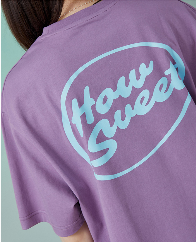 NewJeans T-Shirt HOW SWEET Purple [size XL ] Official +