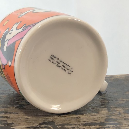 Vintage Peanuts 1965 Coffee Mug Cup I Need A Release From My Inner Tensions - Picture 5 of 8
