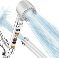 FEELSO Filtered Shower Head with Handheld High Pressure Water Flow ON/OFF Switch
