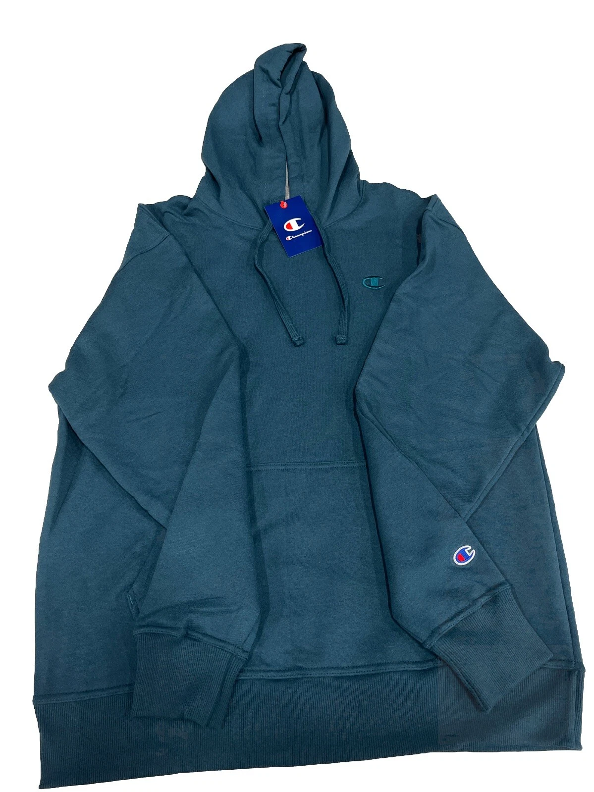 Champion Powerblend Fleece Hoodie Size Medium In Metallic Tea