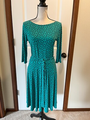 line and dot green dress Berylove Women Green White Polka Dot Dress Spaghetti Straps Midi A Line  Summer Dress main image 0