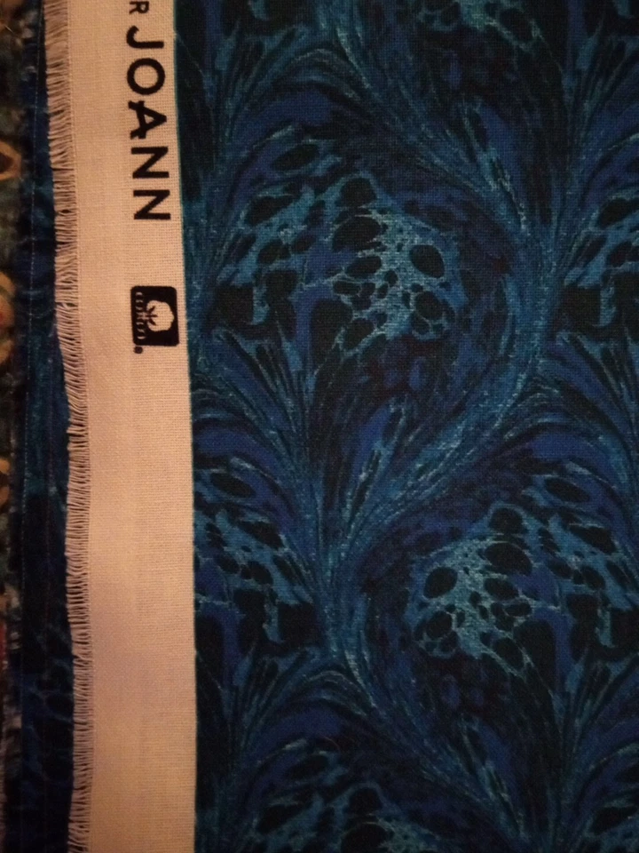 2.5 By 44 In Wide Blue Waves JoAnn Keepsake Calico Quilt Fabric - Image 3 of 3