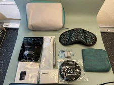 New COLE HAAN AMERICAN AIRLINES FIRST CLASS TRANSCON AMENITY KIT TOILETRY BAG 