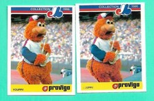 (2) YOUPPI 1986 PROVIGO FOOD PRINT VARIATION EXPOS/CANADIENS  CARD (F0505)  