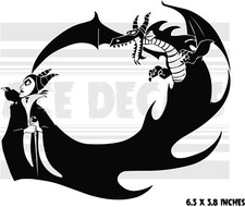 Maleficent - Dragon - Sleeping Beauty - Car laptop vinyl decal sticker 