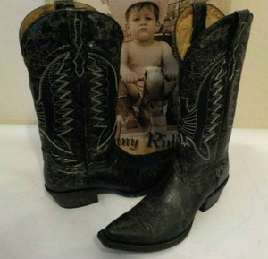 New Women S Johnny Ringo 922 14t Barn Black Phoenix Western Boot