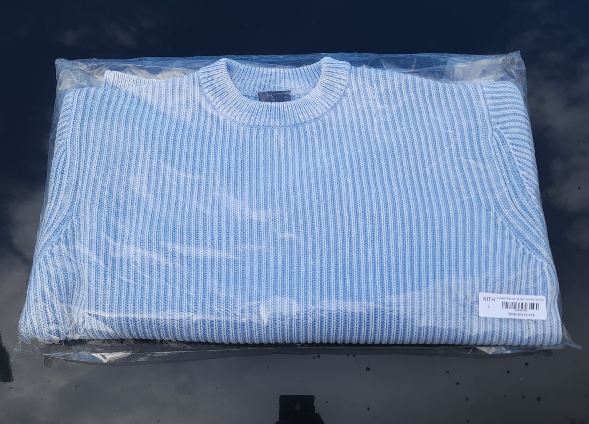 Kith Garment Dyed Meyer Knit Crewneck in Woven Colorway Kith Garment Dyed Meyer Knit Crewneck in Woven Colorway