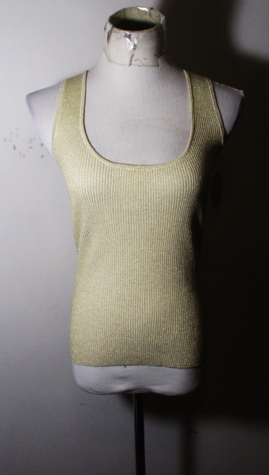 ANEMONE Golden Tan Stretch Sleeveless Top Size M/L NWT