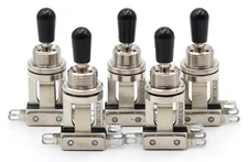 5x Switchcraft Short 3-Way Toggle With Black Switchcraft Tip