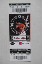 SAN FRANCISCO GIANTS VS ATLANTA BRAVES 8/26/2016 FULL TICKET ~ BUSTER POSEY