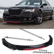 For Chrysler 300 300s Front Bumper Lip Spoiler Splitter Body Kit Black+ Red