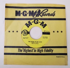 Conway Twitty THE STORY OF MY LOVE (ROCKABILLY 45) #12748 PLAYS VG+ TO VG++