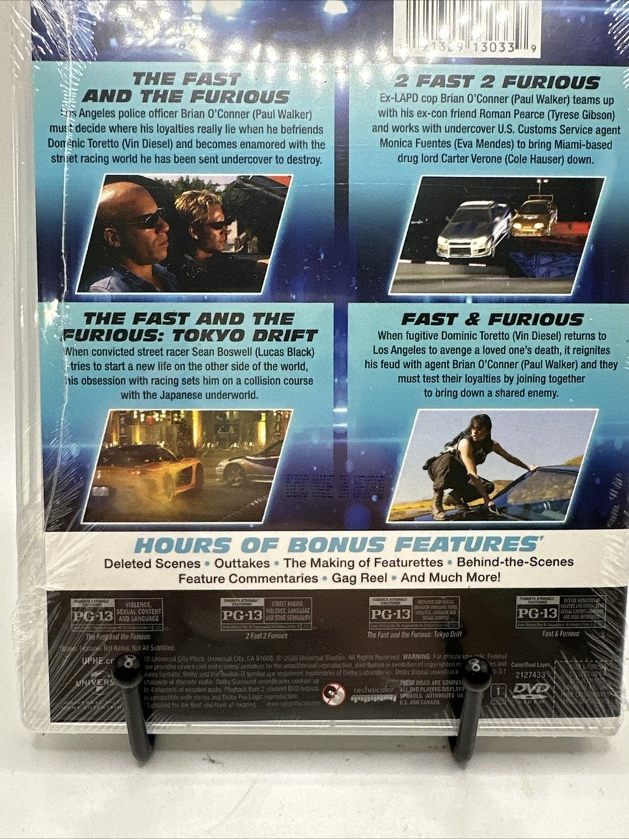 Fast & Furious Collection: 1-4 (DVD, 2020, Universal) Vin