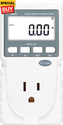 PN2000 Plug-in Kilowatt Electricity Usage Monitor Electrical Power Consumption W