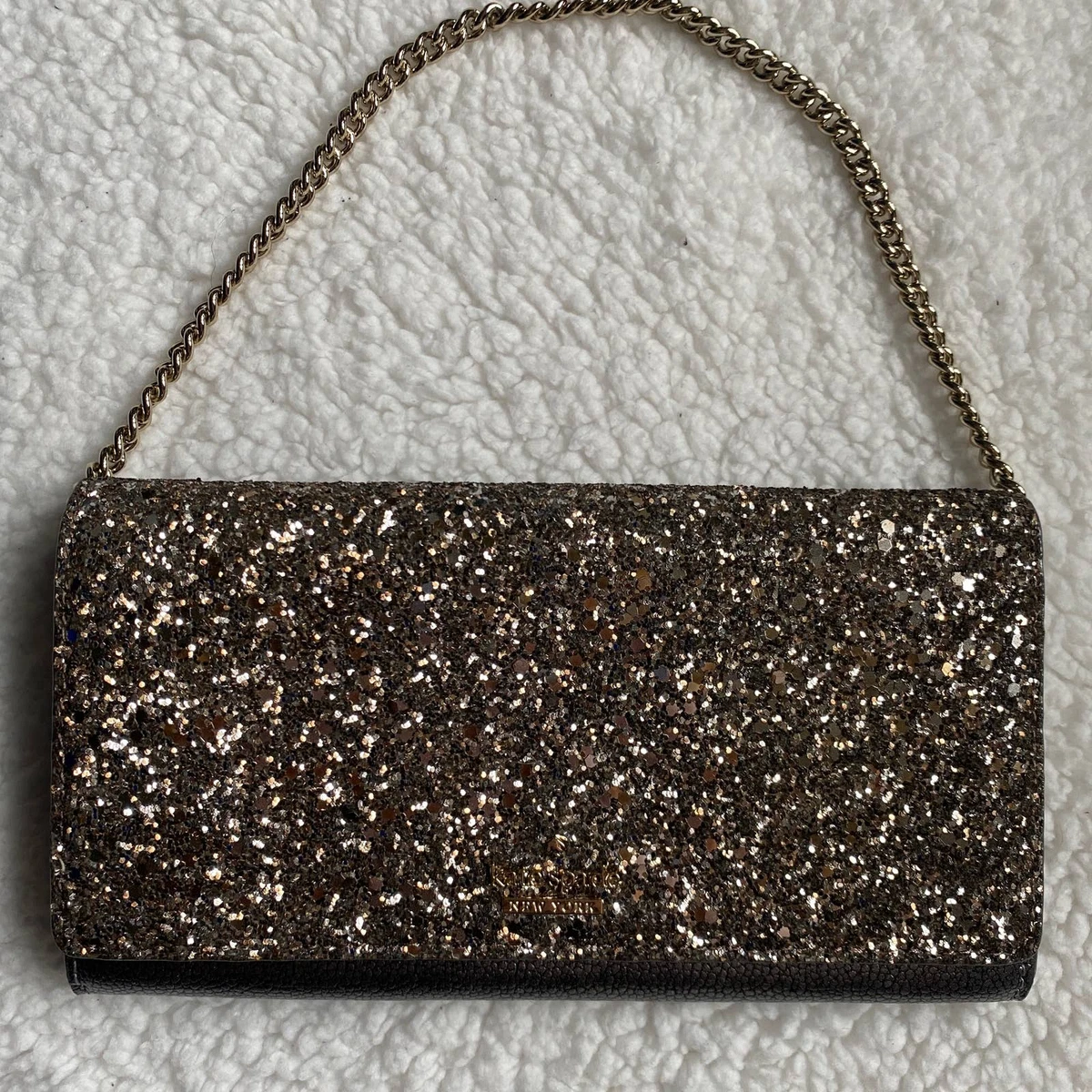 Kate spade clutch glitter sale