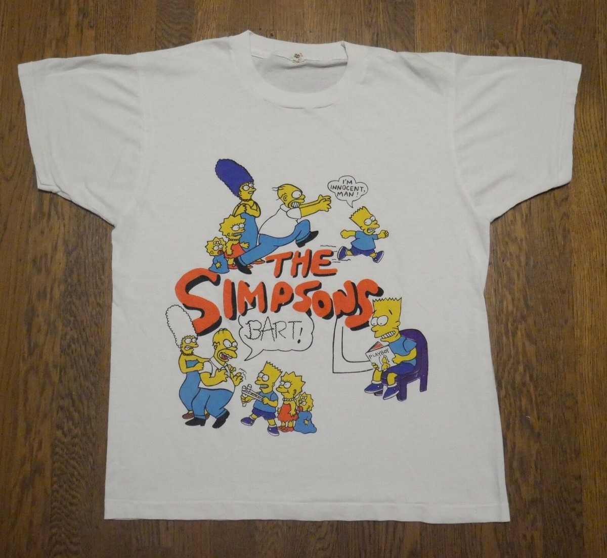 Vintage The Simpsons T-Shirt Very Early Artwork Rare Grail Bart Cartoon Groening View 2