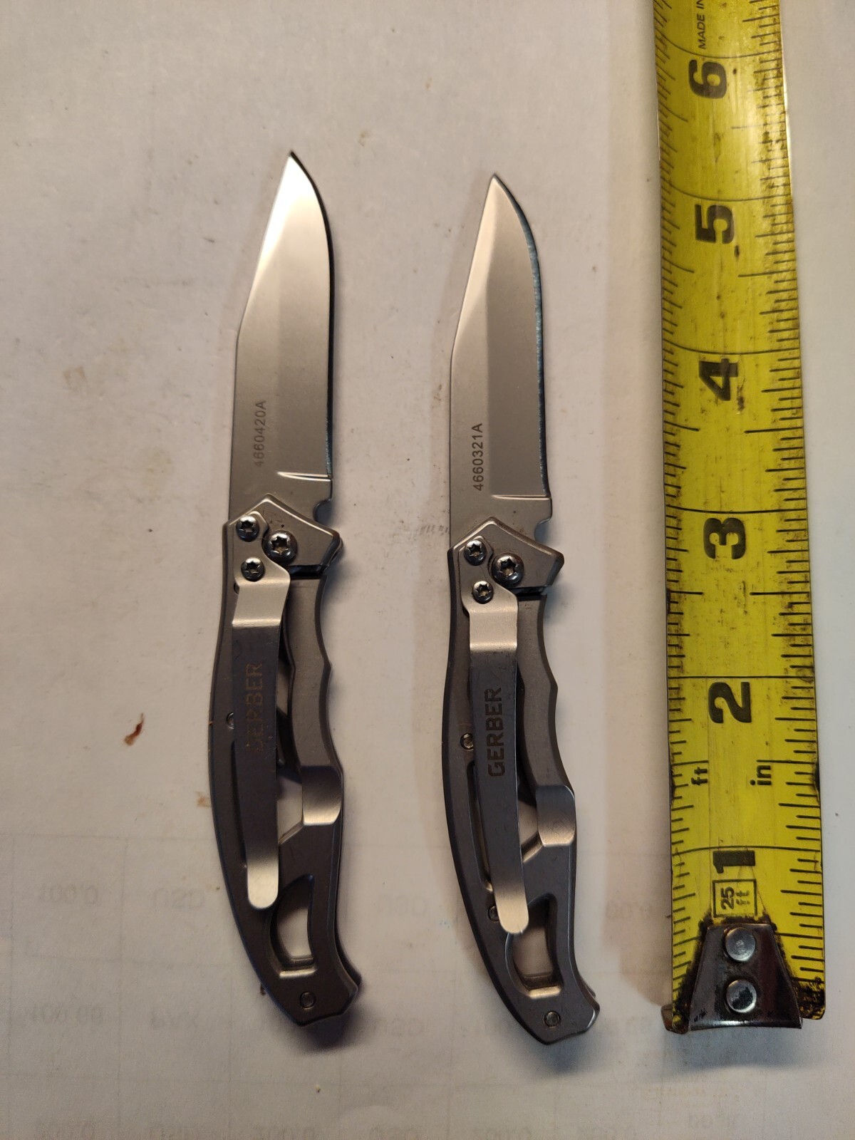 Lot Of 2 Small Gerber Paraframe Knives eBay