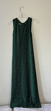 Maeve Midi Dress Medium Adrienne Crinkled Green Velvet Anthropologie Glam Boho