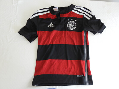 Germany 2014 Away Jersey Adidas Red Black Shirt Size Boys XS