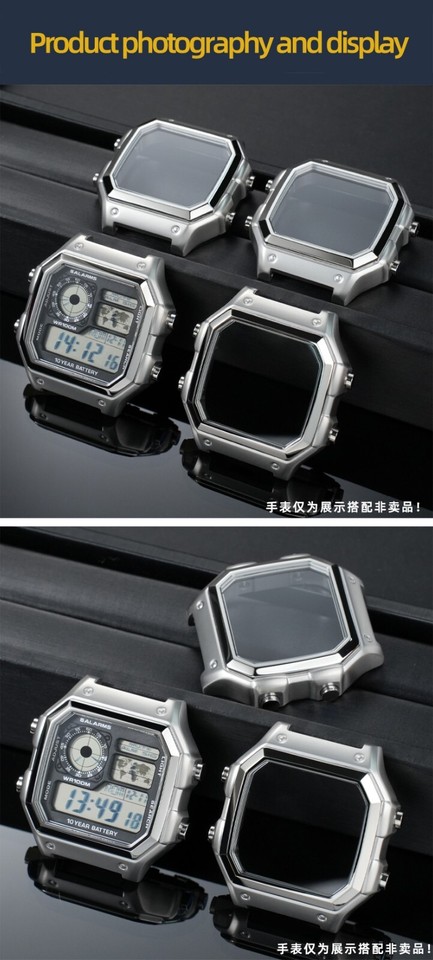 For Casio 3299 AE-1200 AE-1300 Modified Stainless Steel Metal Watch ...