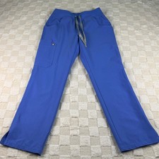 FIGS Blue Scrub Pants Athletic Fit Women's XS Straight Leg Pockets