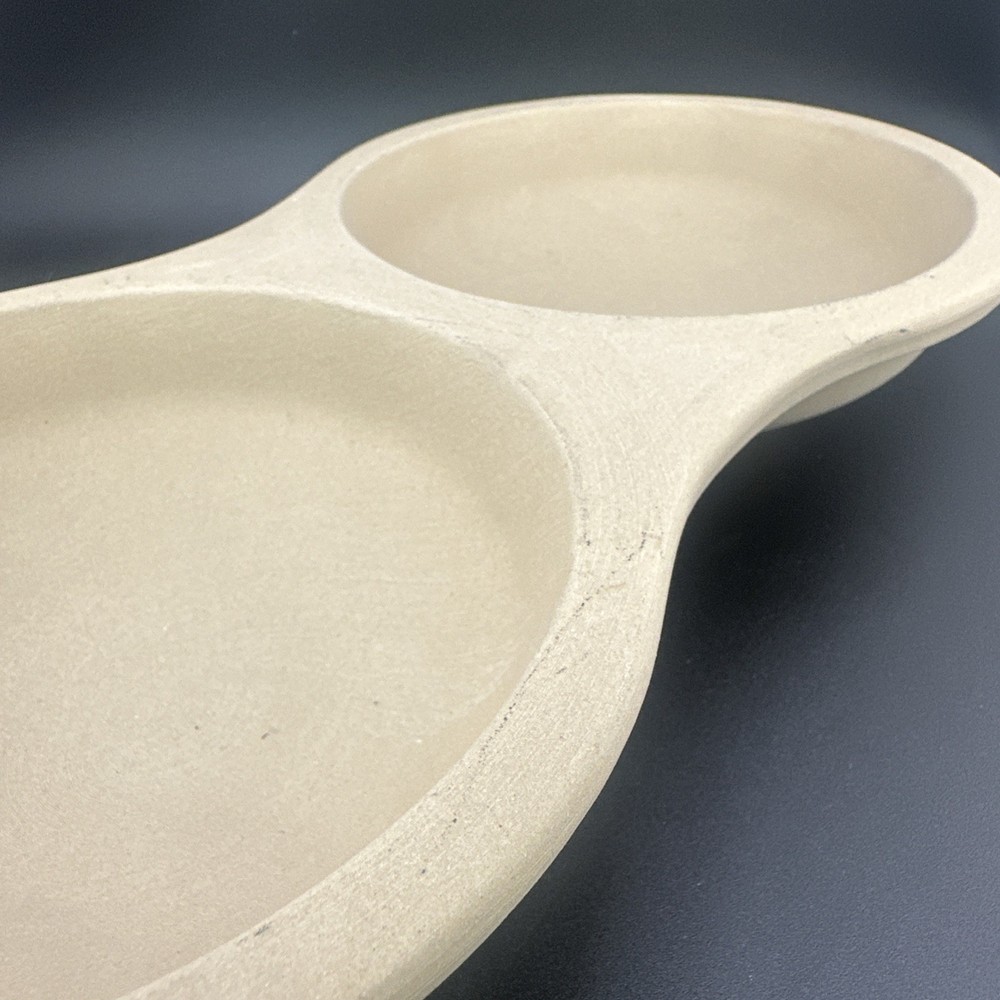 Pampered Chef Stoneware Microwave Egg Cooker Double 1372 Excellent Condition