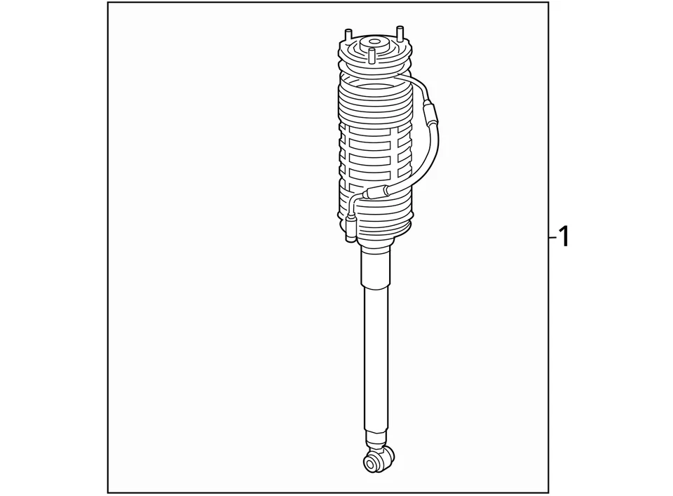 Mercedes-Benz S550 2014 2015 OEM suspensión neumática trasera derecha puntal de choque Foto 4 de 4