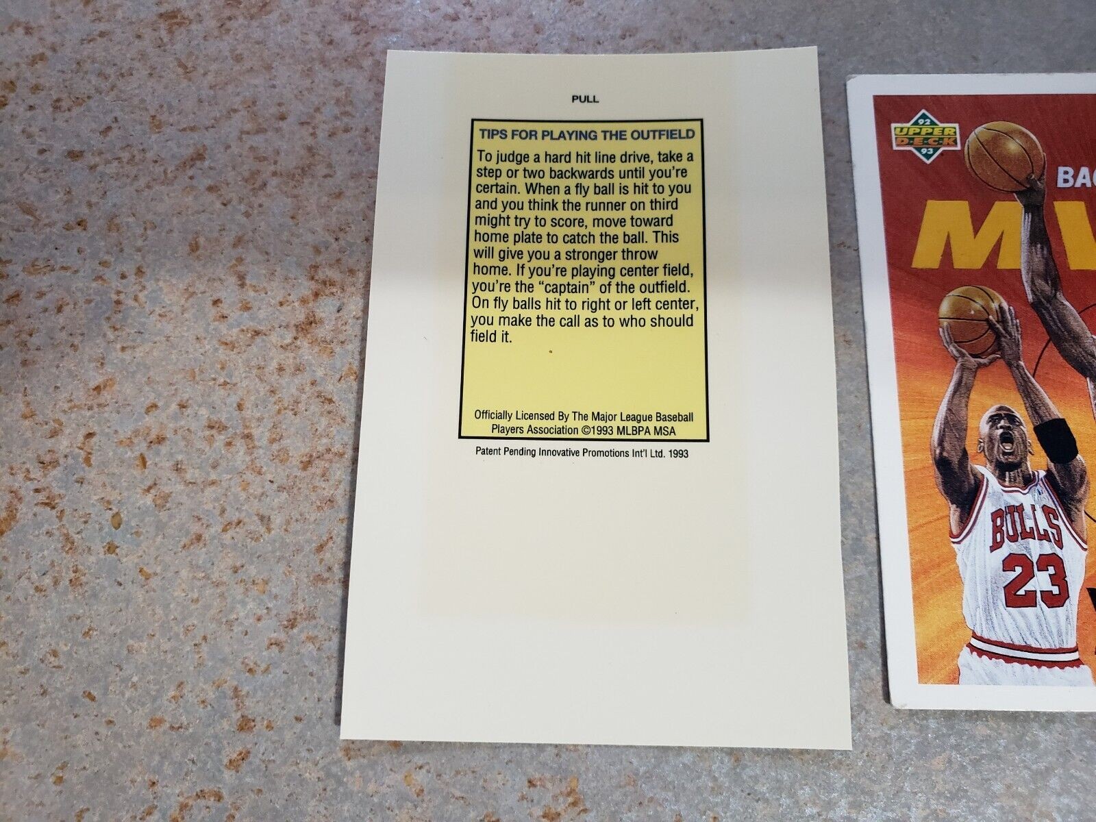 Andy Van Slyke Pittsburgh Pirates 1993 Kraft Full Size Proof #3 INSERT RARE WOW