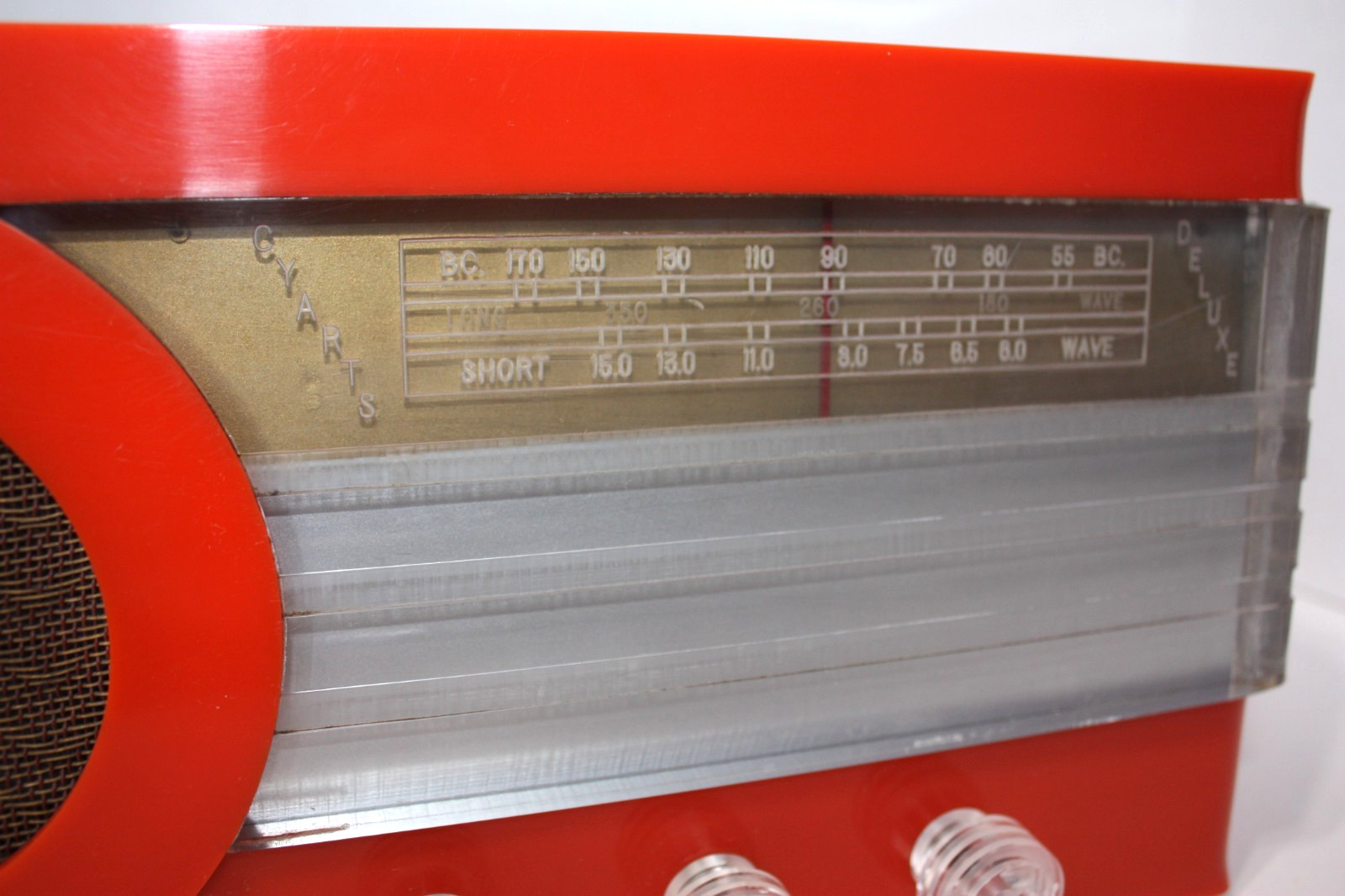 Ultra Rare Vintage 1946  Cyarts B Deluxe Radio Orange Art Deco