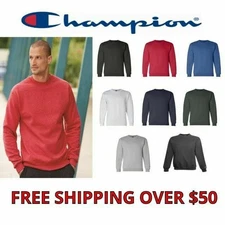 CHAMPION Men's Crew Neck Sweatshirt S600 Double Dry Eco S-3X  Choose Colors