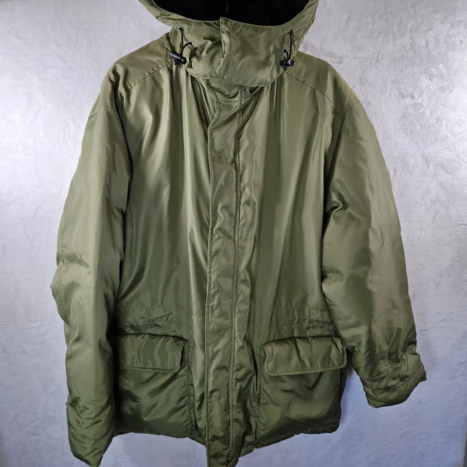 Abrigo de plumón Polo Ralph Lauren para hombre XL verde oliva parka capucha extraíble Foto 4 de 4