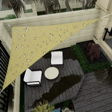 Waterproof Sun Shade Sail, 16'X 16'X 16' 95% UV Block Sun Shade Canopy Triangle 