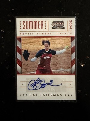 CAT OSTERMAN /99 Auto 2012 Panini Baseball Card #8 Olympics Softball USa