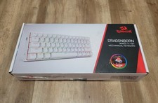 NEW Redragon K630 Dragonborn Keyboard - WHITE 60 Wired, RGB, Hot-Swappable, USB