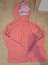 Columbia Girls Switchback II Pink Rain Zip Hooded Jacket Windbreaker L 14