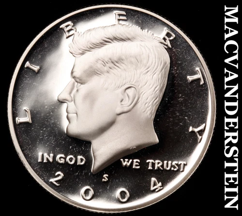 2004-S Kennedy Half Dollar- Lustrous Silver Choice Gem Proof  #i3320